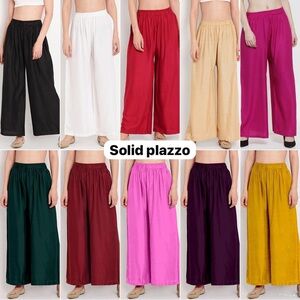 Solid Palazzo Pants - Multicolor Set perfect for casual wear